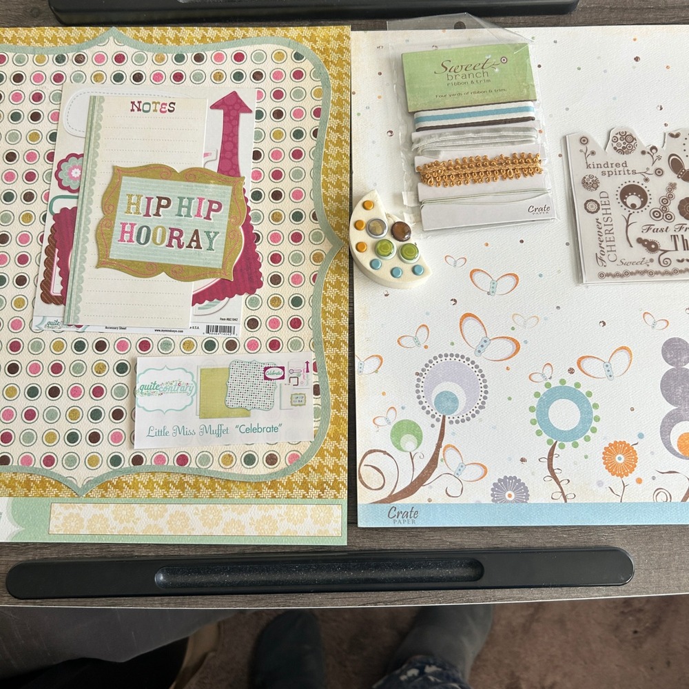 Crate Paper Sweet Branch & Quite Contrary Little Miss Muffet Scrapbook Kits